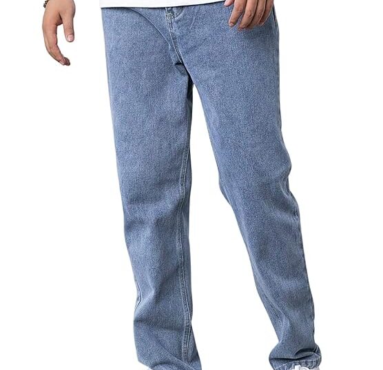 GRECIILOOKS Men’s Low Rise Baggy Cargo Pants – Cotton Denim