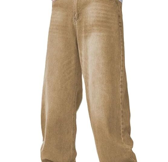 Waltz Men’s Oversized Baggy Jeans – High Waist, Stretchable