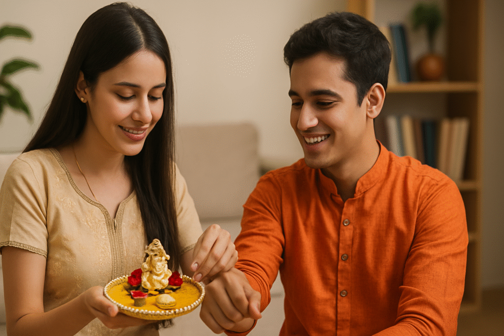 Decorative Pooja Thali for Raksha bandhan