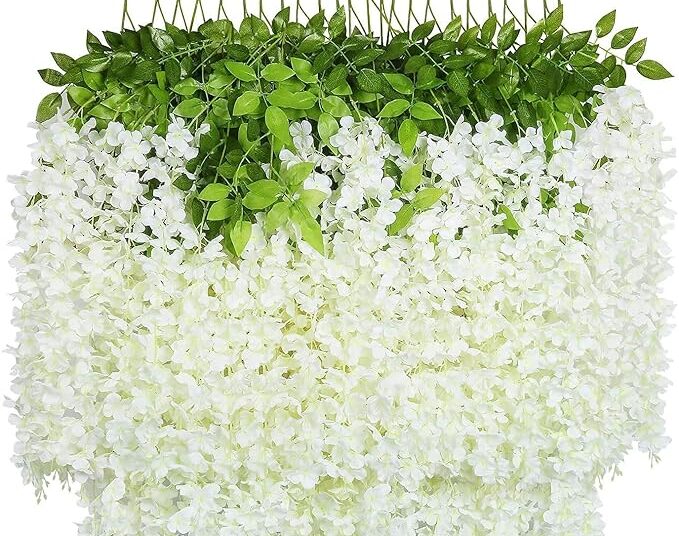 Tia Crafts Polyester Artificial Hanging Flowers For Ceiling Balcony